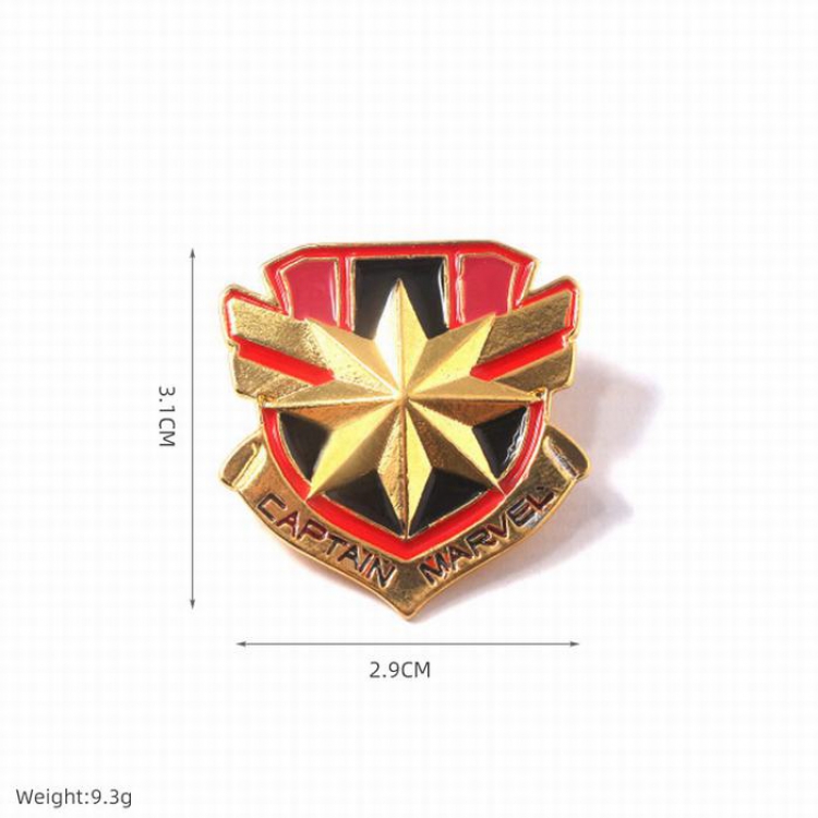 The avengers allianc Captain Marvel  Brooch 2.9X3.1CM price for 5 pcs