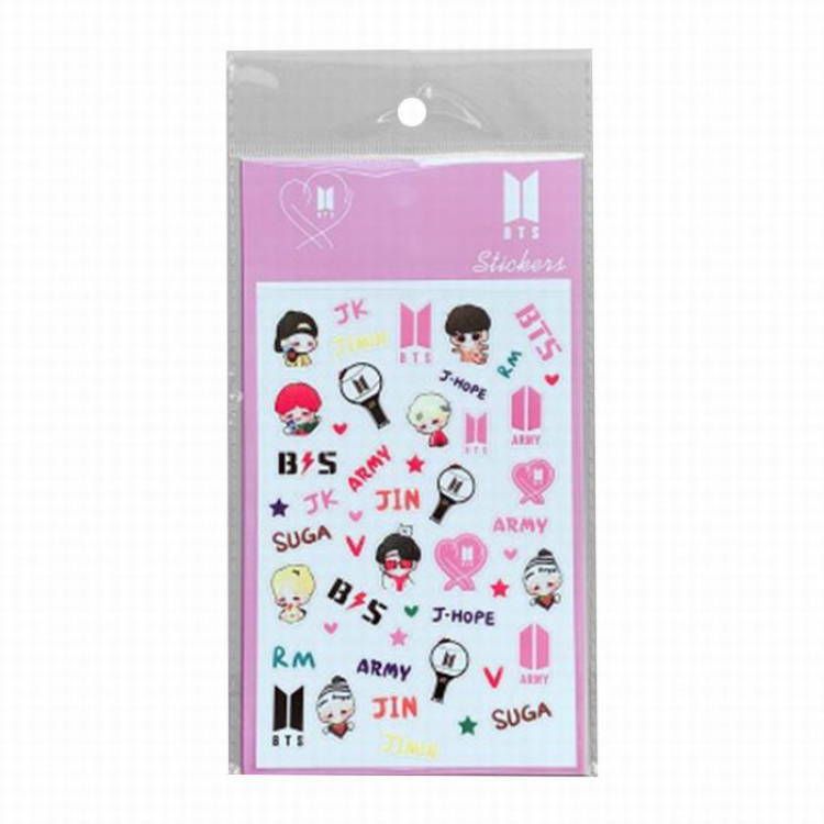 BTS Transparent stickers diary stickers 10.5X19CM 6.5G price for 20 pcs