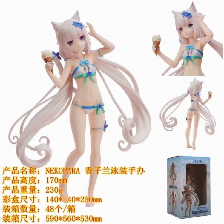 Nekopara Salisb swimsuit Sexy beautiful girl Boxed Figure Decoration Model 17CM 230G