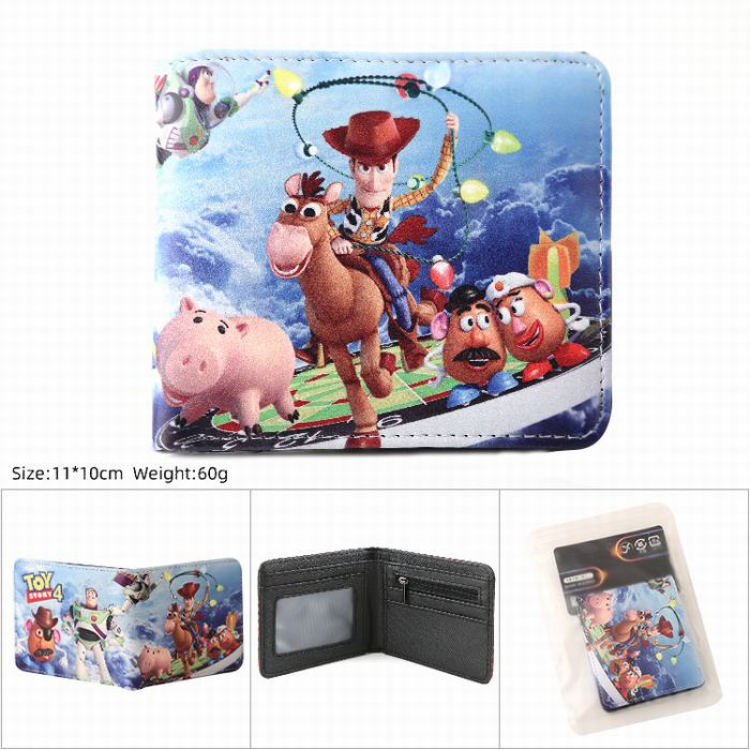 Toy Story PU Twill two-fold short wallet 11X10CM