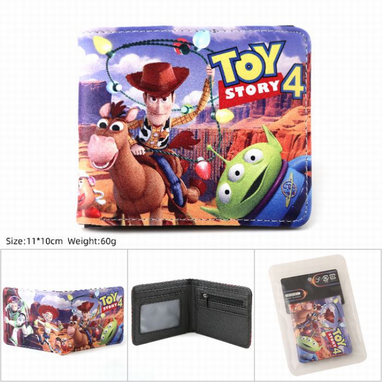 Toy Story Woody PU Twill two-fold short wallet 11X10CM
