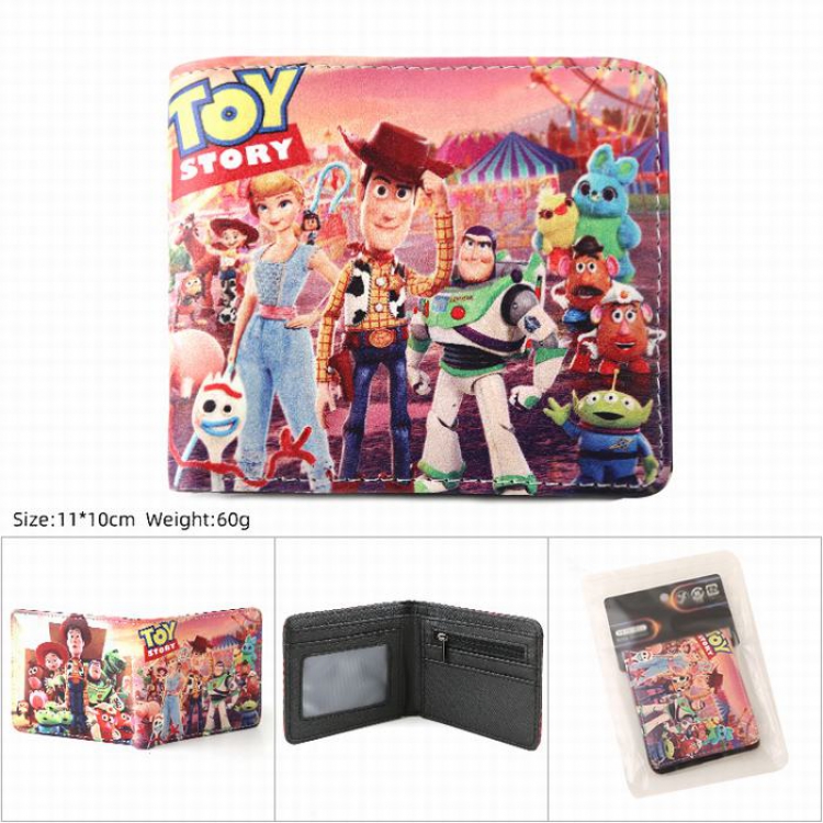 Toy Story PU Twill two-fold short wallet 11X10CM