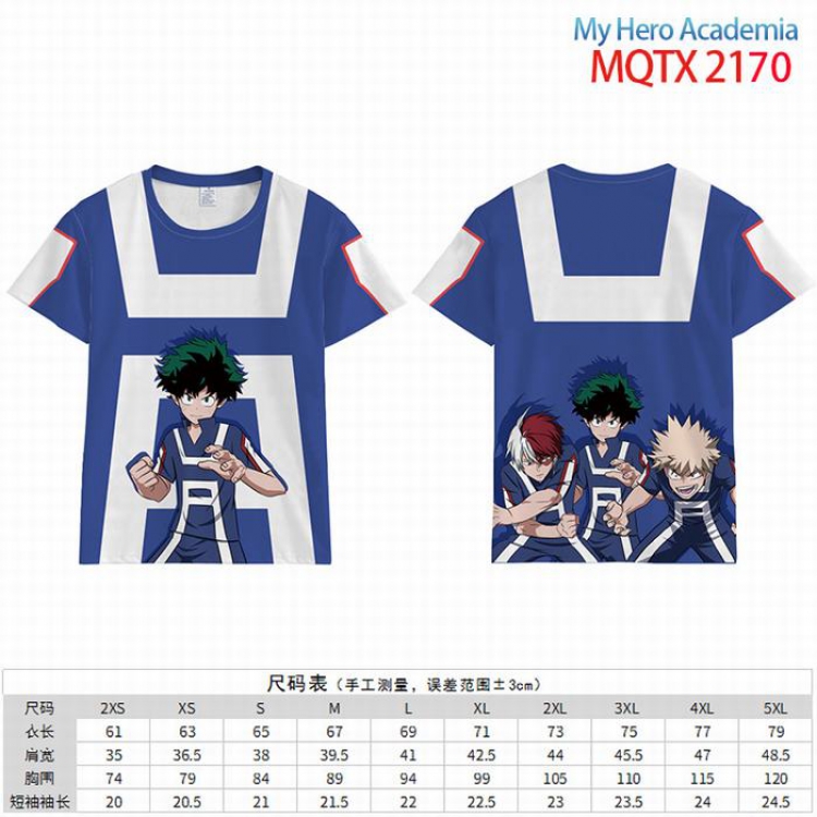 My Hero Academia  Full color short sleeve t-shirt 10 sizes from 2XS to 5XL MQTX-2170