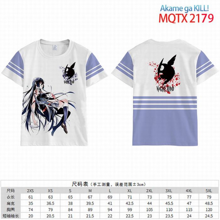 Akame ga KILL  Full color short sleeve t-shirt 10 sizes from 2XS to 5XL MQTX-2179