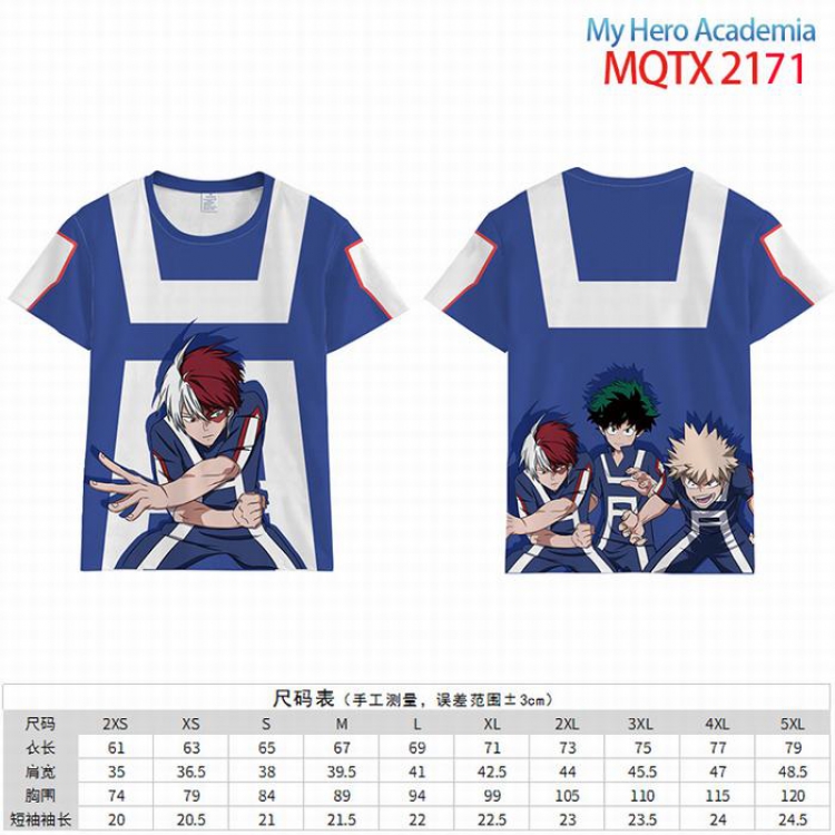 My Hero Academia  Full color short sleeve t-shirt 10 sizes from 2XS to 5XL MQTX-2171