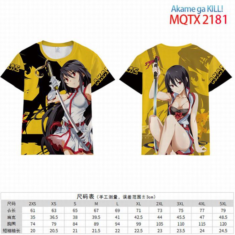 Akame ga KILL  Full color short sleeve t-shirt 10 sizes from 2XS to 5XL MQTX-2181