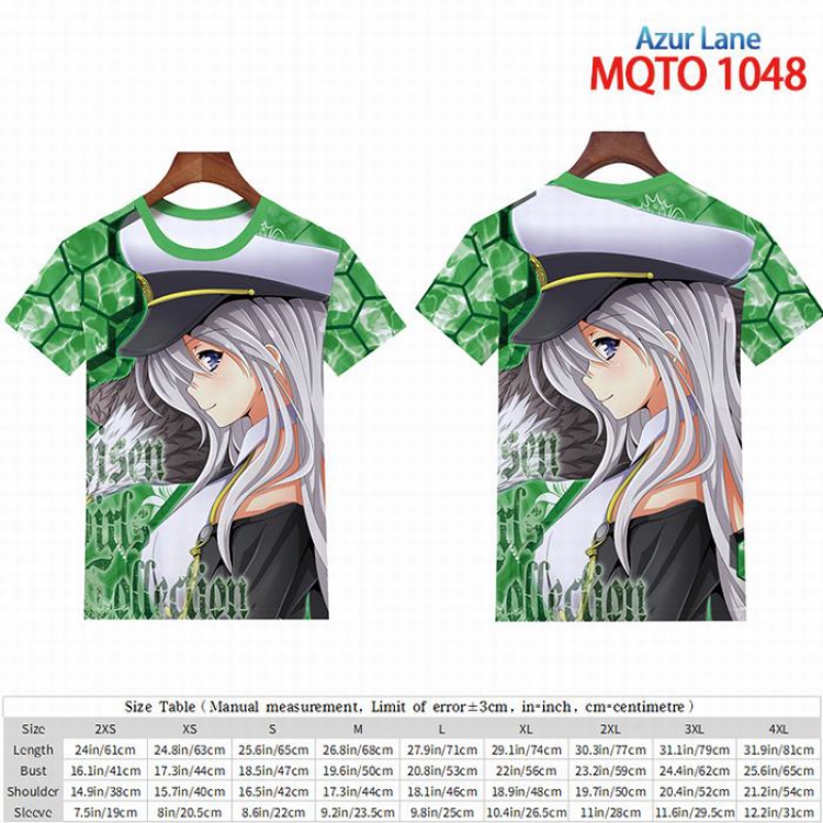 Azur Lane full color short sleeve t-shirt 9 sizes from 2XS to 4XL MQTO-1048