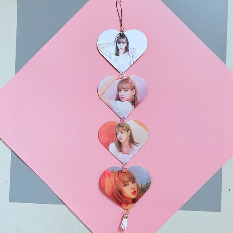 Blackpink Around the star combination LISA Double-sided photo 12X10.8CM 13G price for 5 pcs