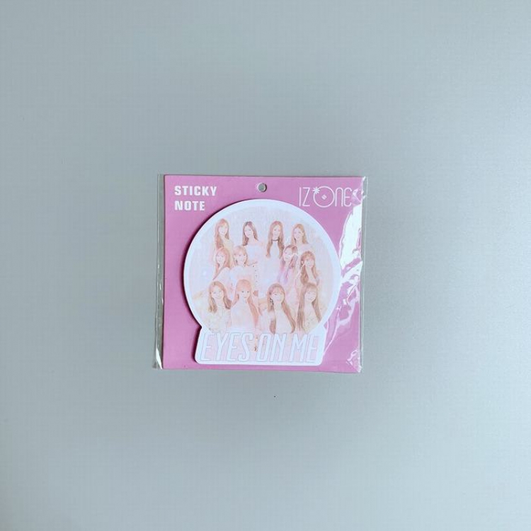 IZONE The same paragraph around the star Post-it notes 11X11CM 15G Transparent OPP bag price for 5 pcs
