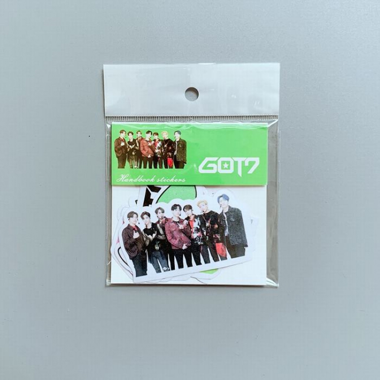 GOT7 The same as the star combination Diary stickers and paper stickers card holder bags 10X10CM 7G price for 5 pcs