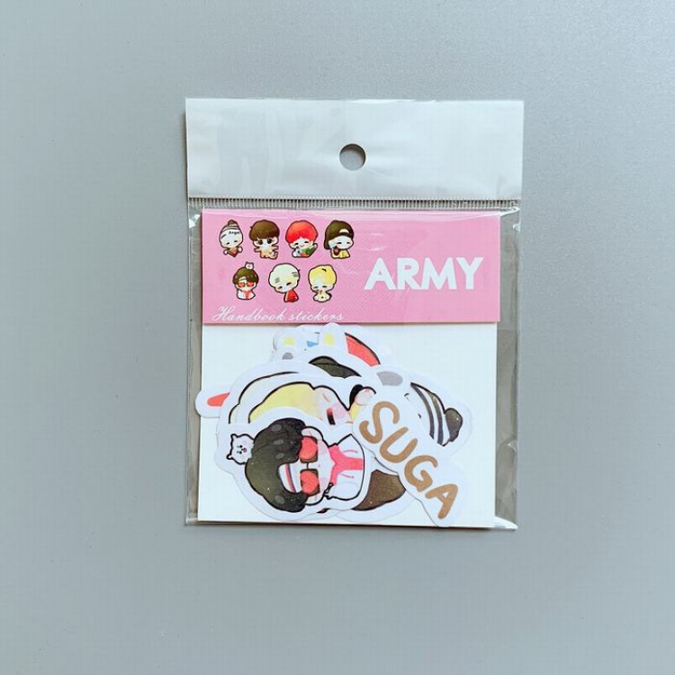 BTS The same as the star combination  Cartoon Diary stickers and paper stickers card holder