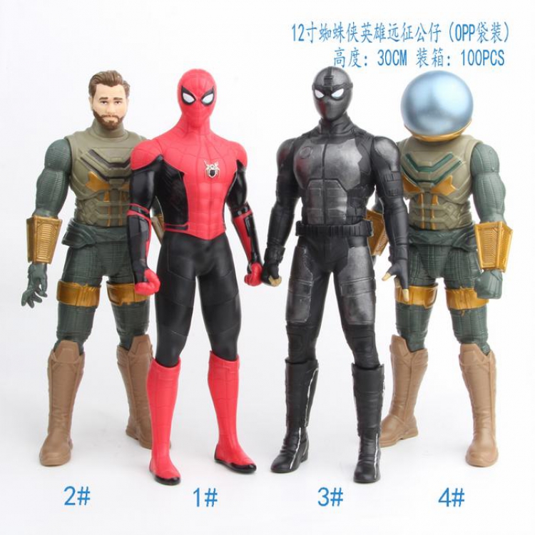 The Avengers Spiderman a Set of four Bagged Figure Decoration Model 12 inches