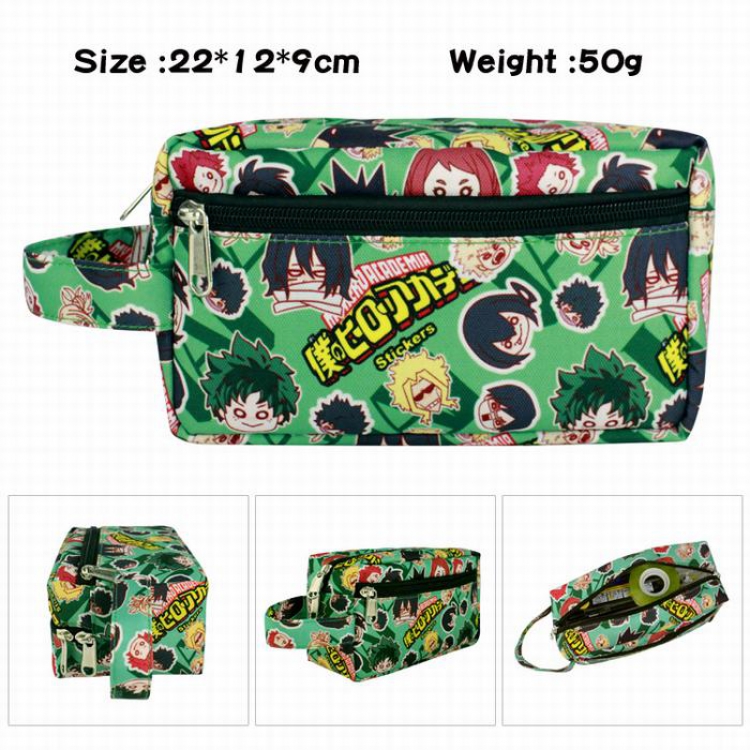 My Hero Academia-3 Full color waterproof canvas multi-function large capacity pencil case cosmetic bag