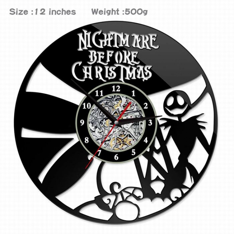 The Nightmare Before-1  Creative painting wall clocks and clocks PVC material No battery