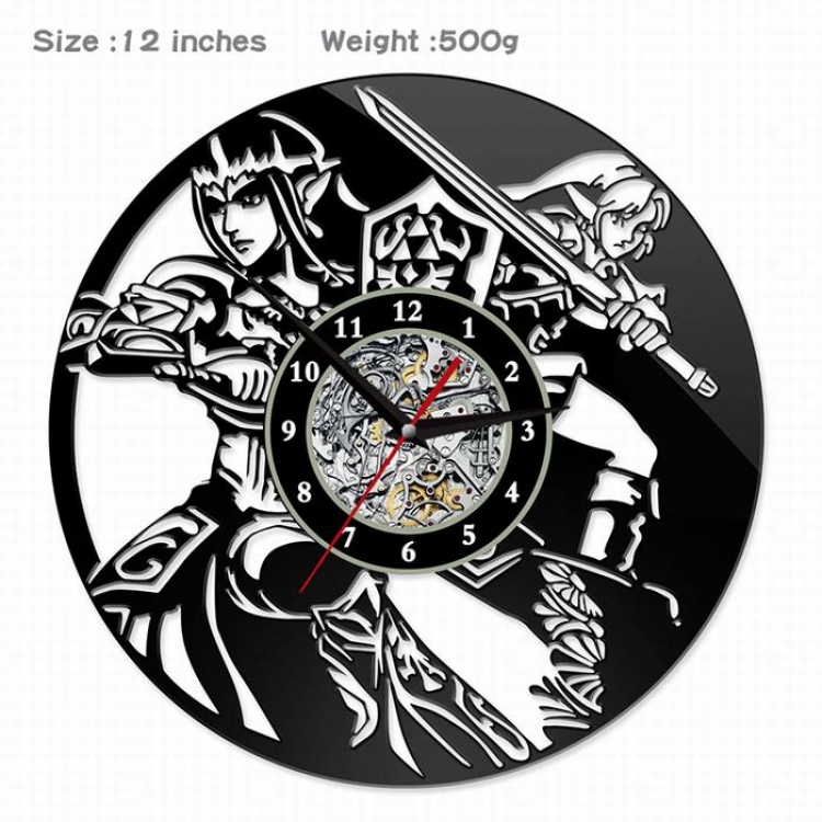 The Legend of Zelda-2  Creative painting wall clocks and clocks PVC material No battery