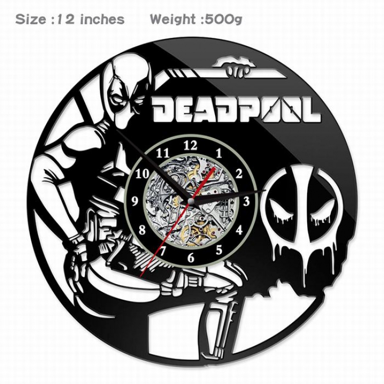Marvel Deadpool Creative painting wall clocks and clocks PVC material No battery