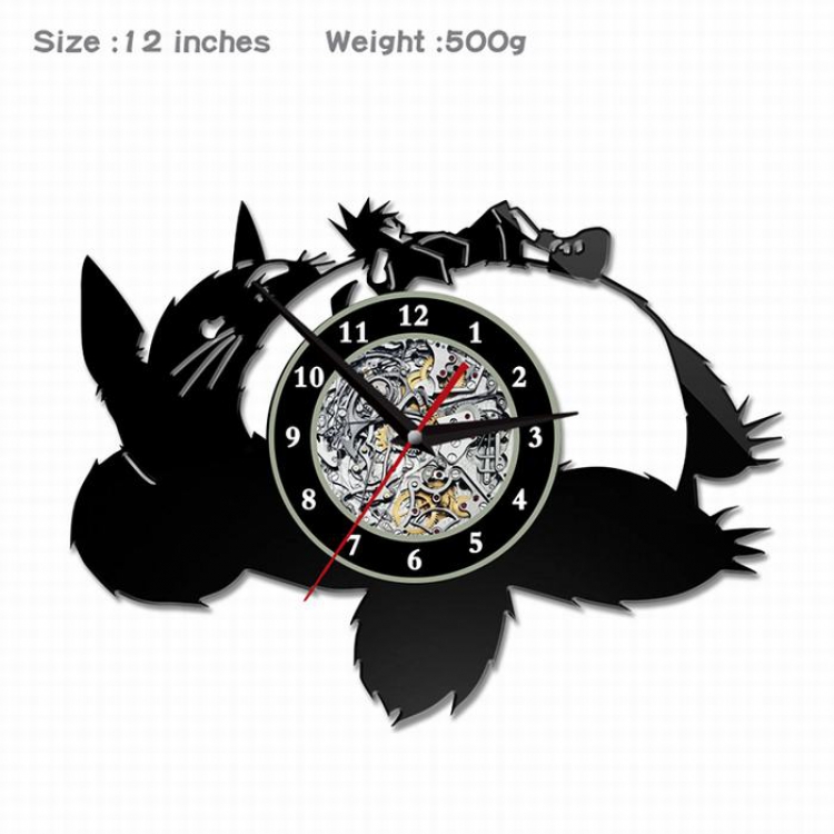 TOTORO -4  Creative painting wall clocks and clocks PVC material No battery