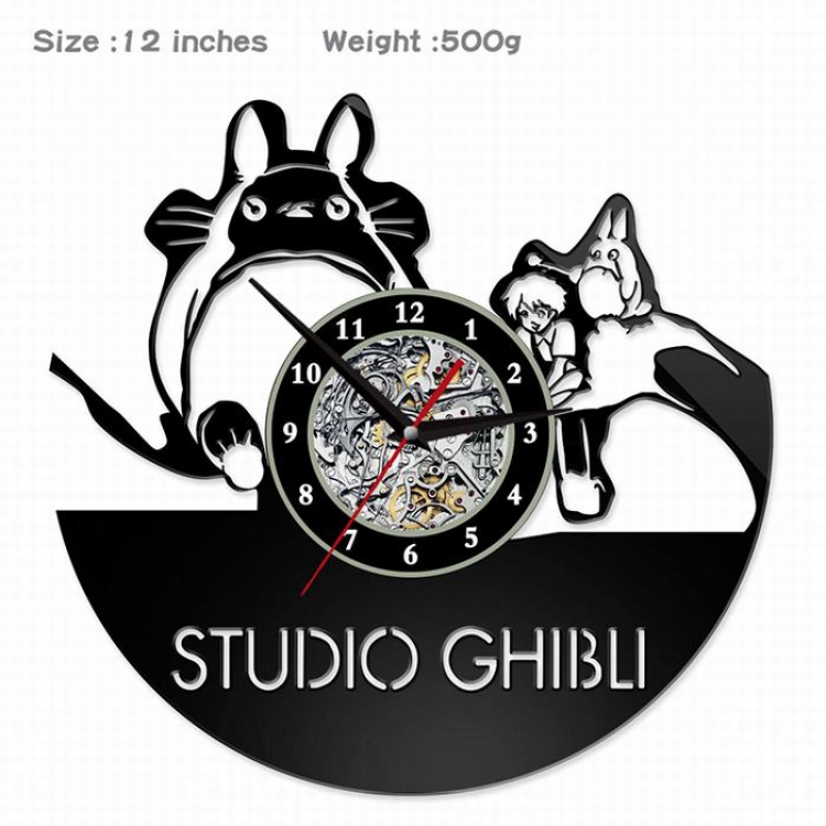 TOTORO -3  Creative painting wall clocks and clocks PVC material No battery