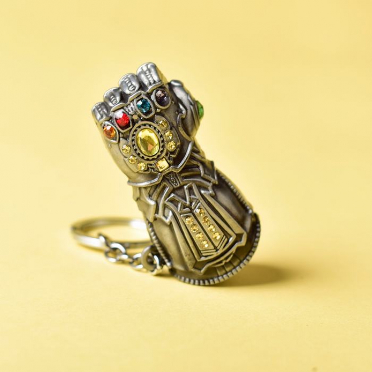 The Avengers Thanos gloves Gun color Keychain pendant Price for 5pcs 3.5X6.5CM