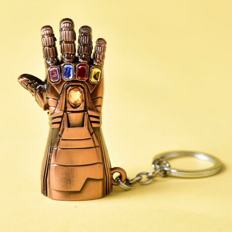 The Avengers  Iron Man gloves Bronze Keychain pendant 3.2X7.7CM