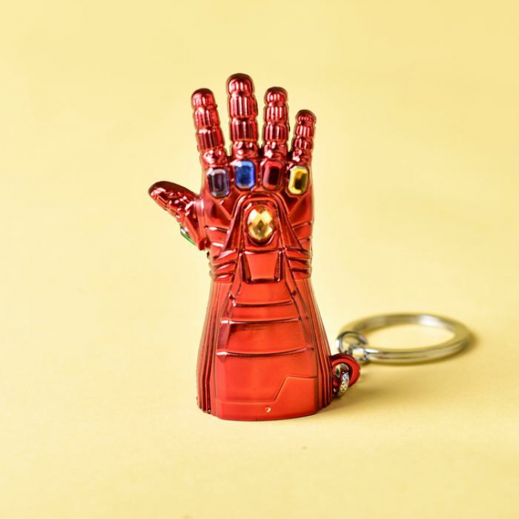 The Avengers Iron Man gloves red Keychain pendant 3.2X7.7CM