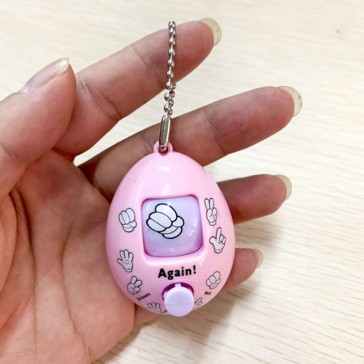 Game children's toys rock-paper-scissors Pink Keychain pendant