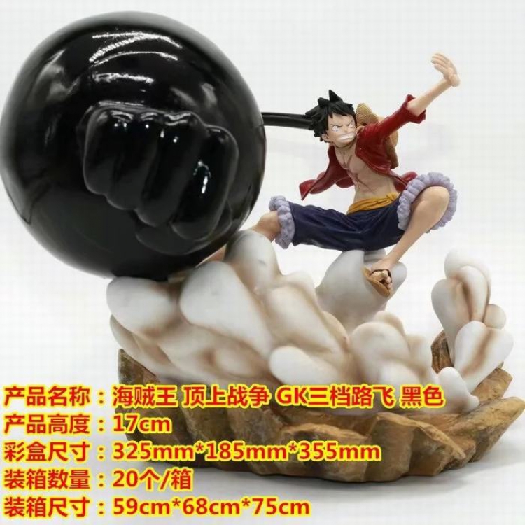 One Piece GK Luffy black Boxed Figure Decoration Model 17CM