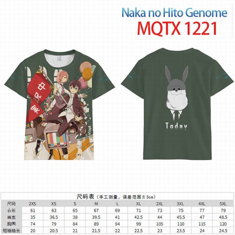 Naka no Hito Genome Full color short sleeve t-shirt 10 sizes from 2XS to 5XL MQTX-1221