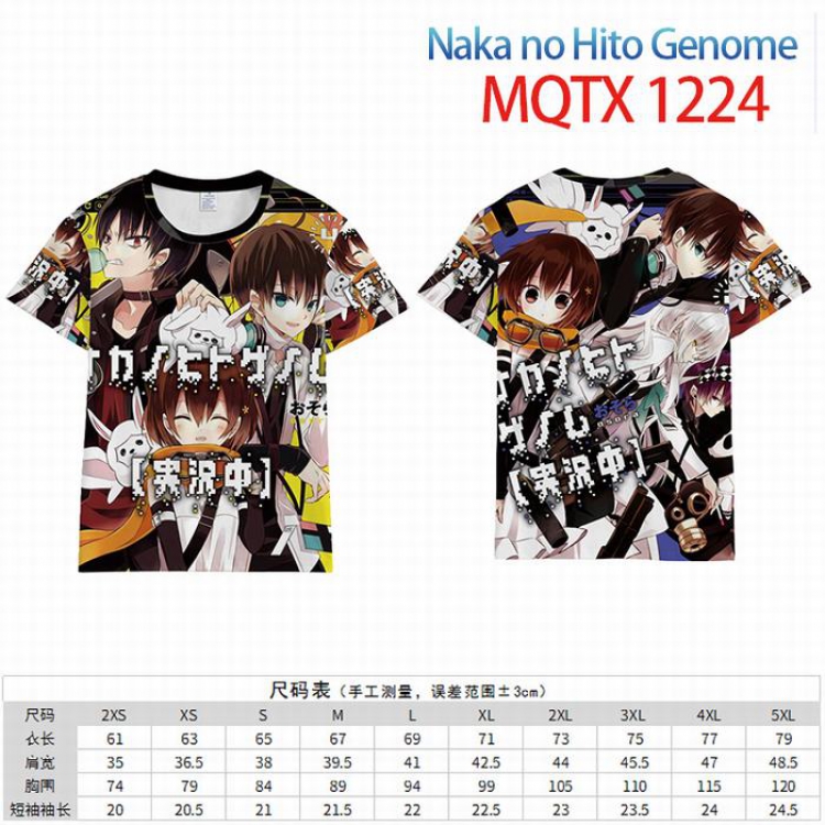 Naka no Hito Genome Full color short sleeve t-shirt 10 sizes from 2XS to 5XL MQTX-1225