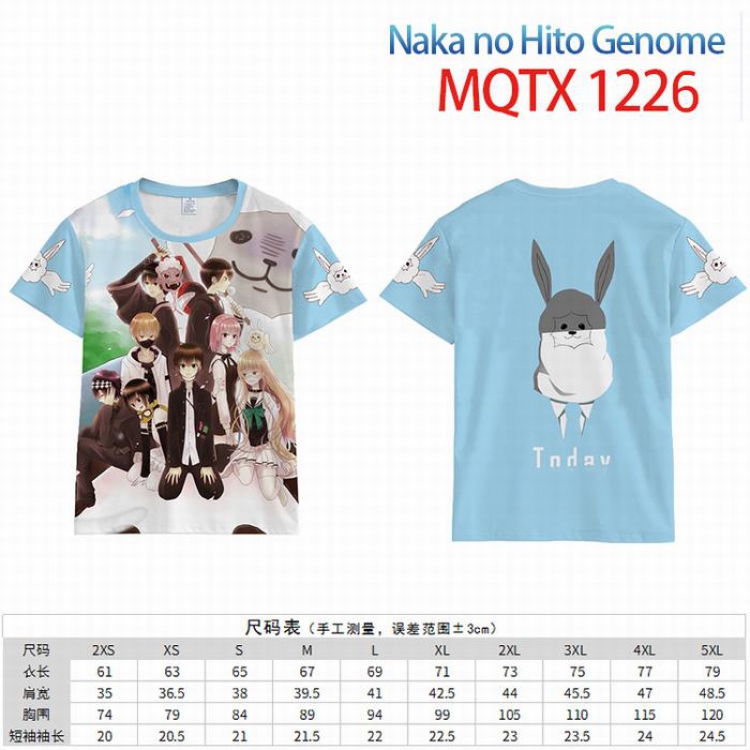 Naka no Hito Genome Full color short sleeve t-shirt 10 sizes from 2XS to 5XL MQTX-1226