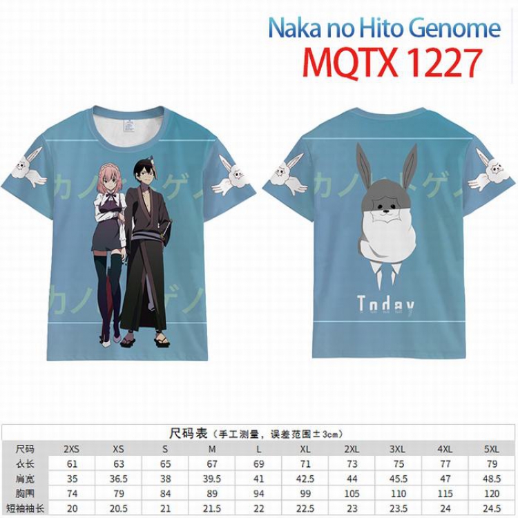 Naka no Hito Genome Full color short sleeve t-shirt 10 sizes from 2XS to 5XL MQTX-1227
