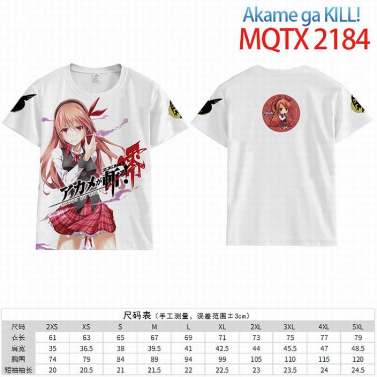 Akame ga KILL Full color short sleeve t-shirt 10 sizes from 2XS to 5XL MQTX-2184