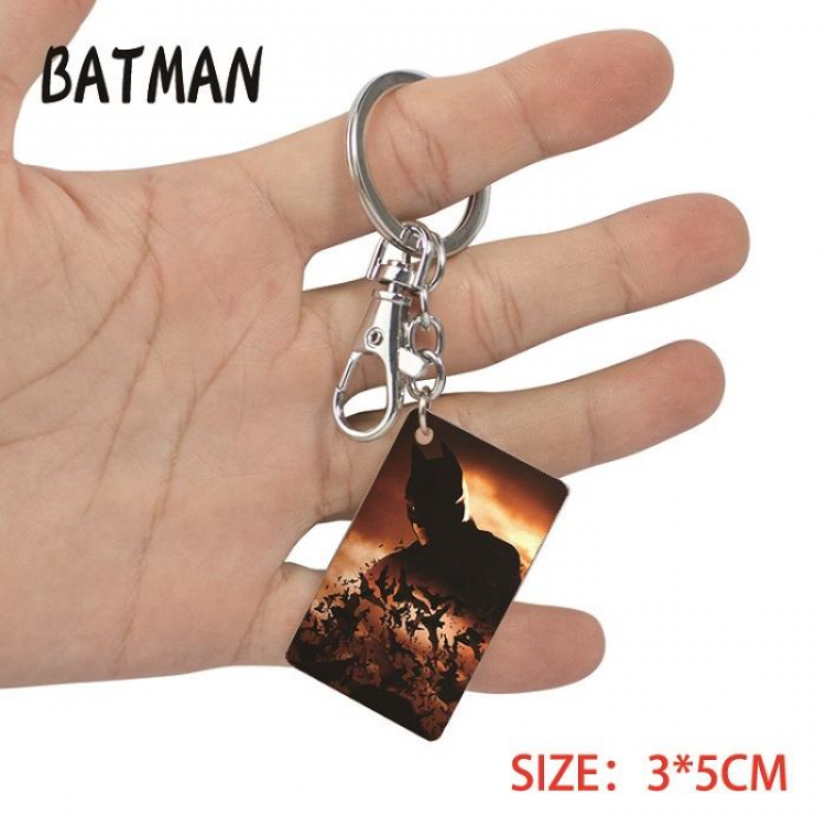 Batman-13 Anime Acrylic Color Map Keychain Pendant