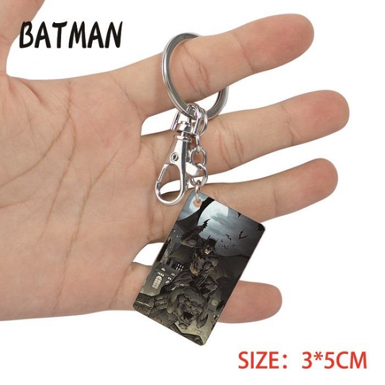 Batman-11 Anime Acrylic Color Map Keychain Pendant