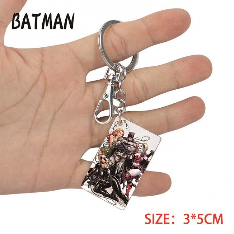 Batman-19 Anime Acrylic Color Map Keychain Pendant