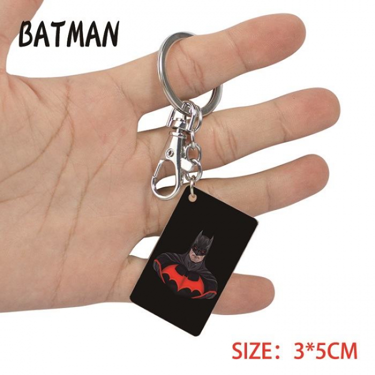 Batman-18 Anime Acrylic Color Map Keychain Pendant