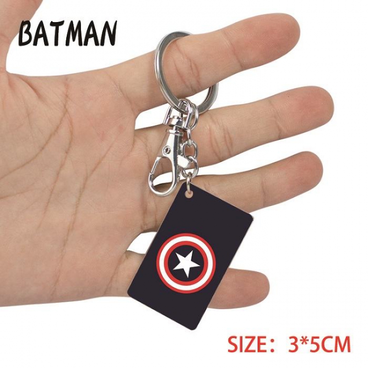 Batman-22 Anime Acrylic Color Map Keychain Pendant