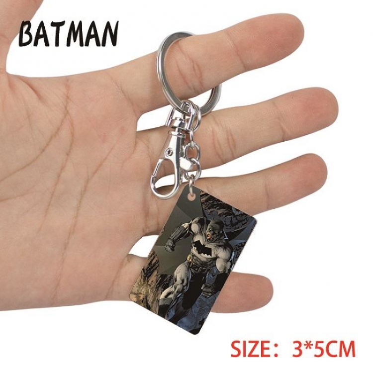 Batman-2  Anime Acrylic Color Map Keychain Pendant