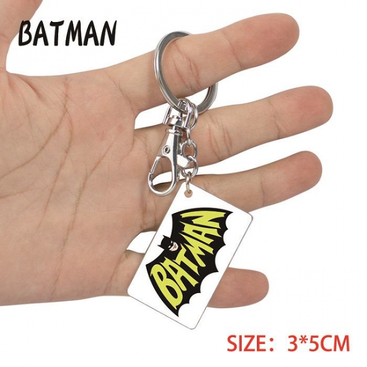 Batman-24 Anime Acrylic Color Map Keychain Pendant