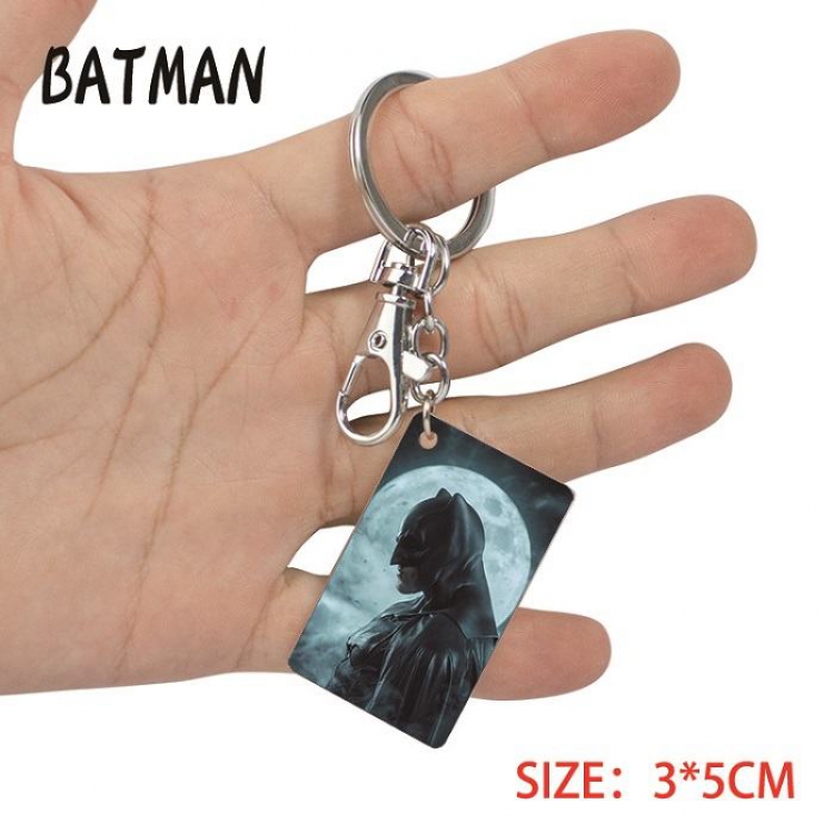 Batman-25 Anime Acrylic Color Map Keychain Pendant