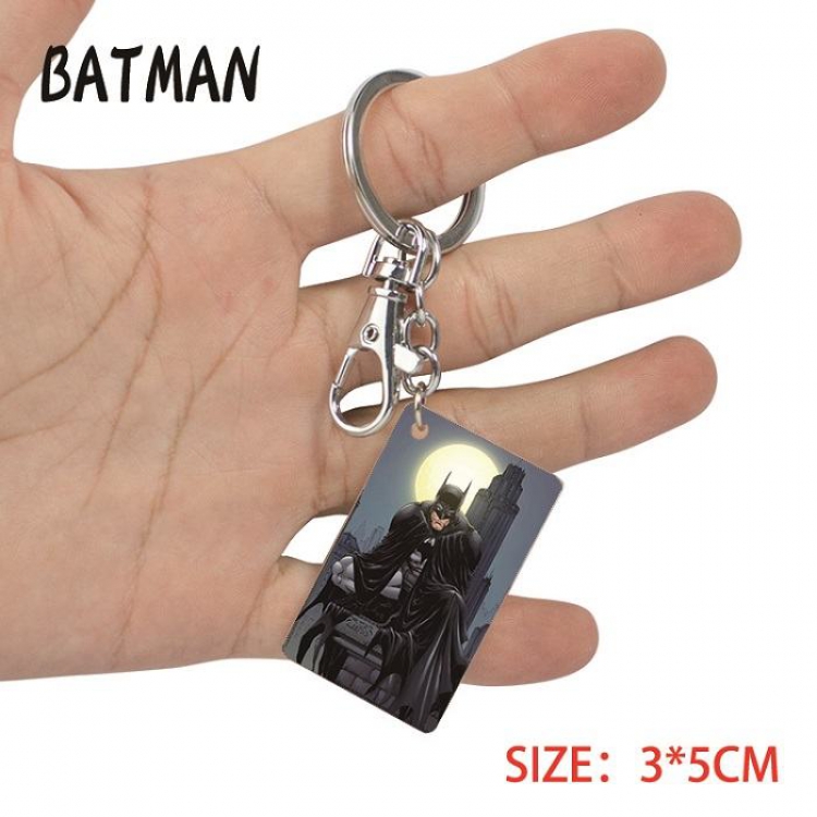 Batman-29 Anime Acrylic Color Map Keychain Pendant