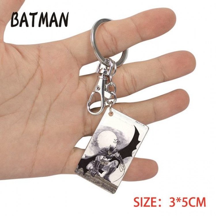 Batman-30 Anime Acrylic Color Map Keychain Pendant