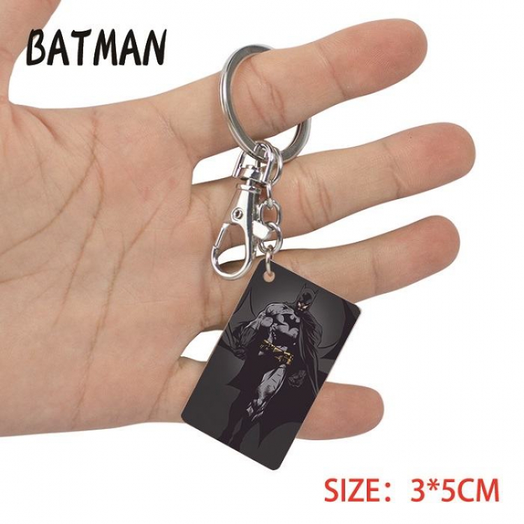 Batman-33 Anime Acrylic Color Map Keychain Pendant