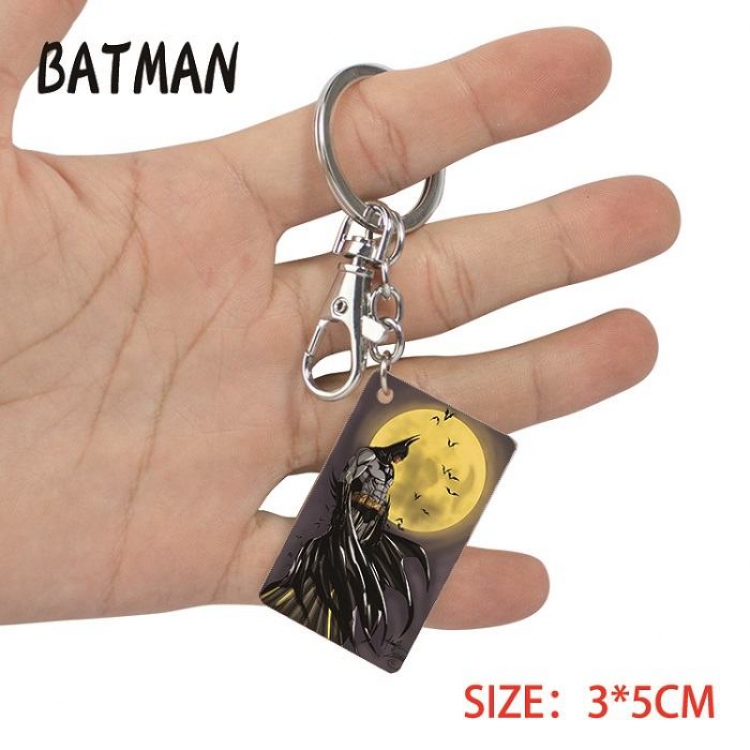 Batman-5 Anime Acrylic Color Map Keychain Pendant