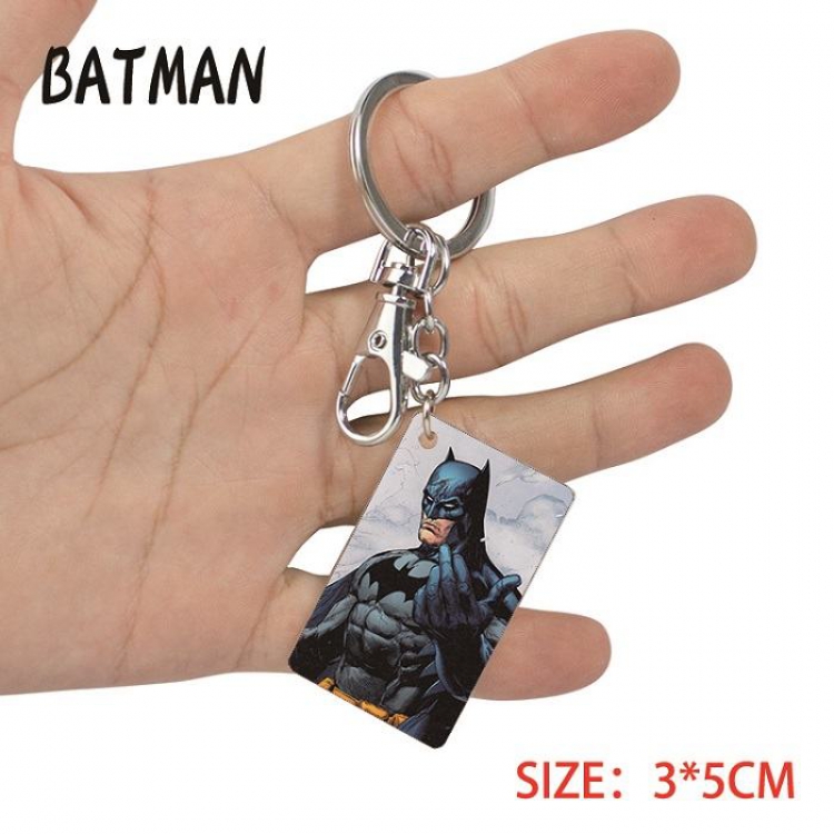 Batman-6 Anime Acrylic Color Map Keychain Pendant