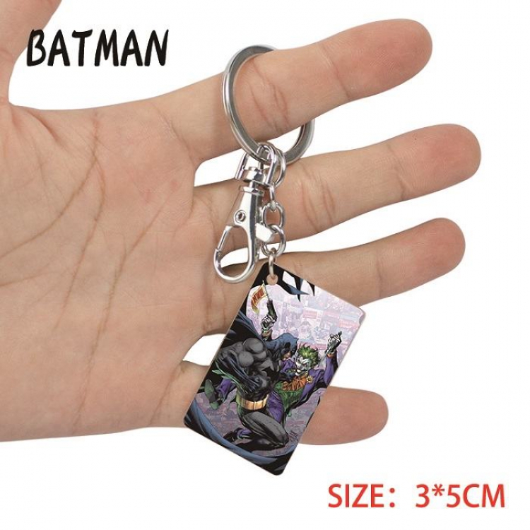 Batman-37 Anime Acrylic Color Map Keychain Pendant