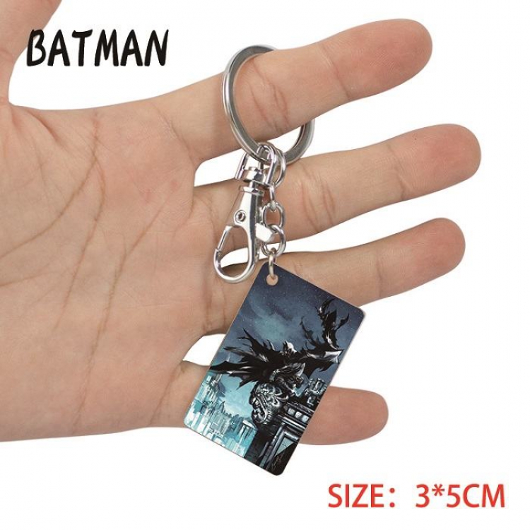 Batman-36 Anime Acrylic Color Map Keychain Pendant