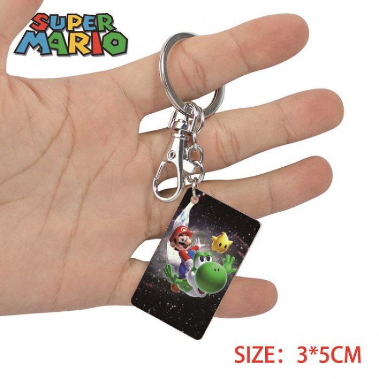 Super Mario- 2 Anime Acrylic Color Map Keychain Pendant