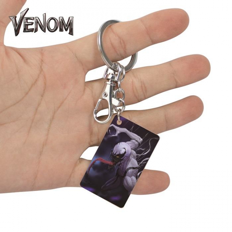 Venom-10 Anime Acrylic Color Map Keychain Pendant
