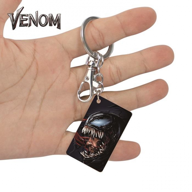 Venom-1 Anime Acrylic Color Map Keychain Pendant